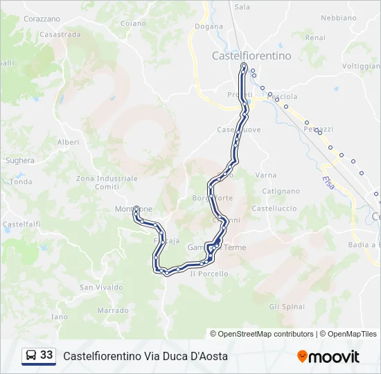 33 Bus Line Map