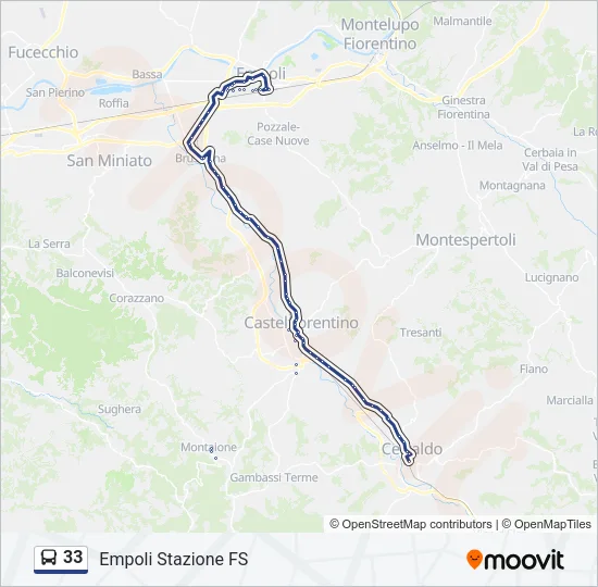 33 Bus Line Map