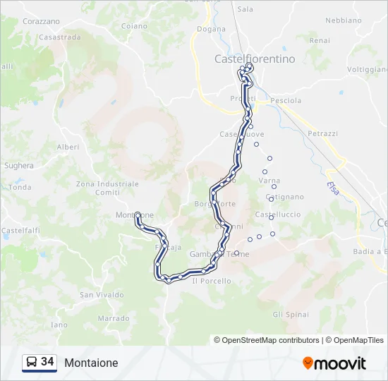 34 Bus Line Map