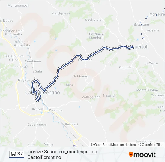 37 Bus Line Map