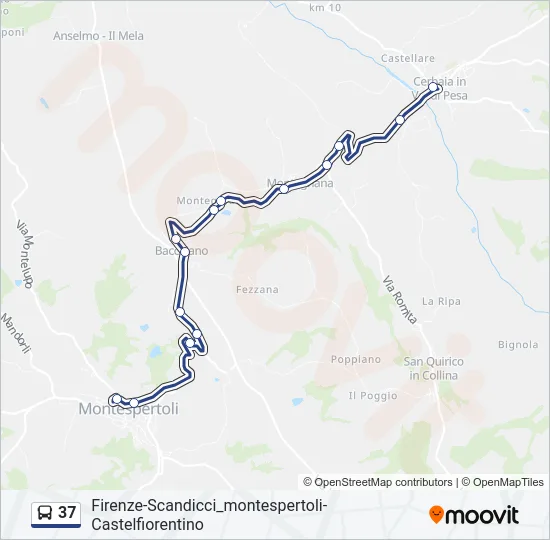 37 Bus Line Map