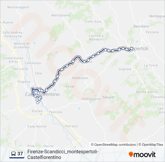 37 Bus Line Map