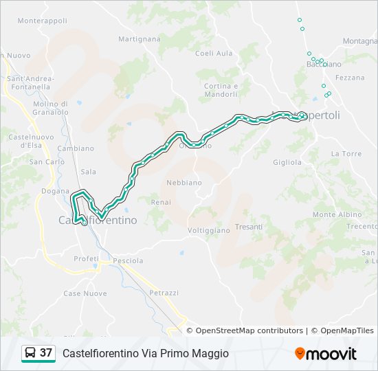 Percorso linea bus 37