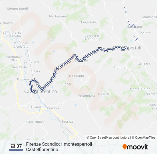 37 Bus Line Map