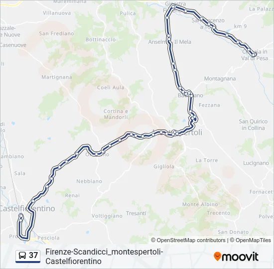 37 Bus Line Map