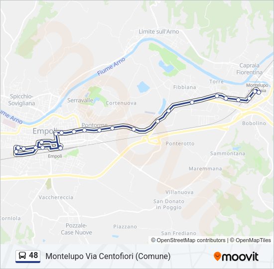 Percorso linea bus 48