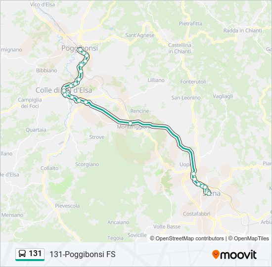 131 Route: Schedules, Stops & Maps - 131-Poggibonsi FS (Updated)