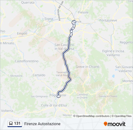 131 Bus Line Map