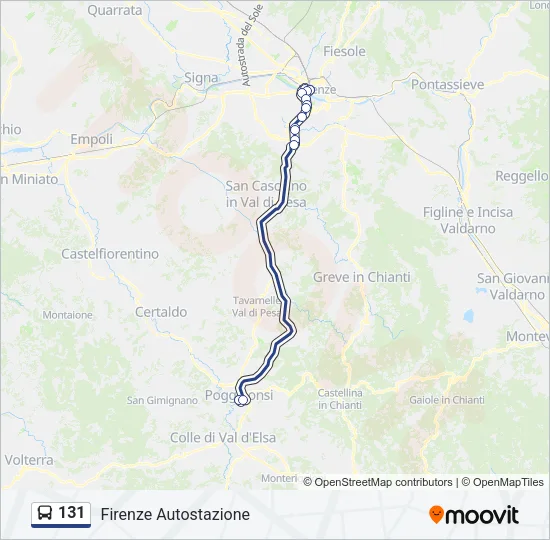 131 Bus Line Map