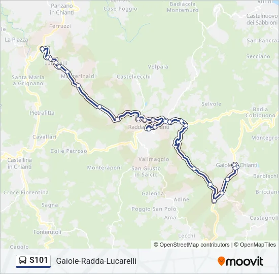 S101 Bus Line Map