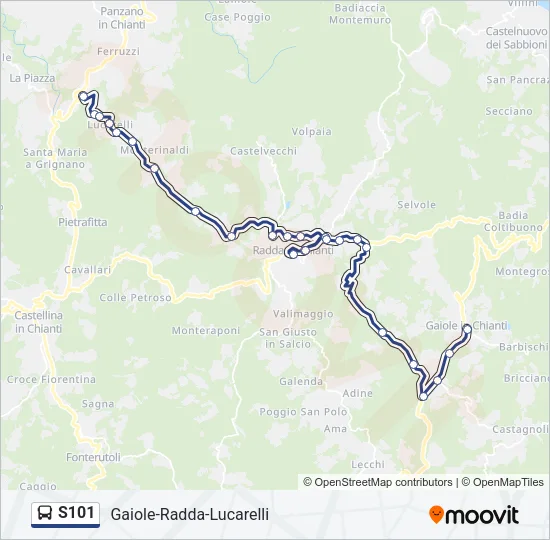 S101 Bus Line Map