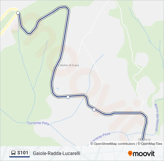 S101 Bus Line Map