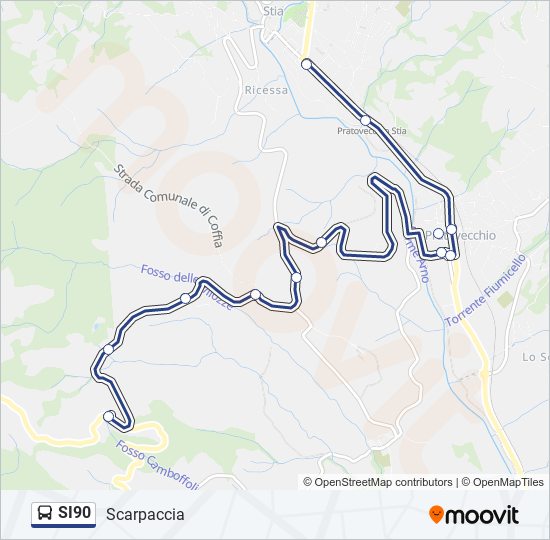 SI90 bus Line Map