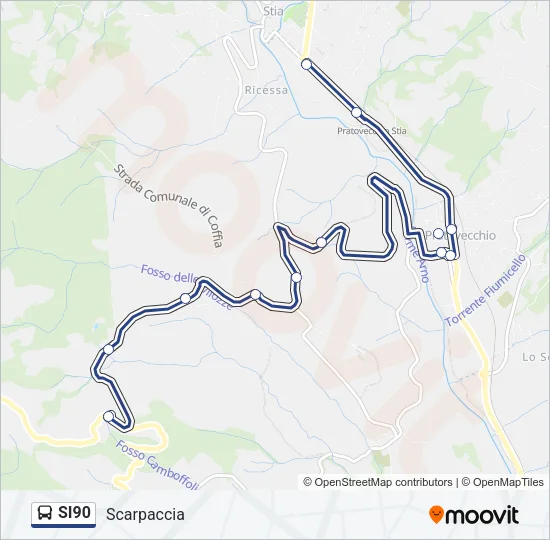 SI90 Bus Line Map