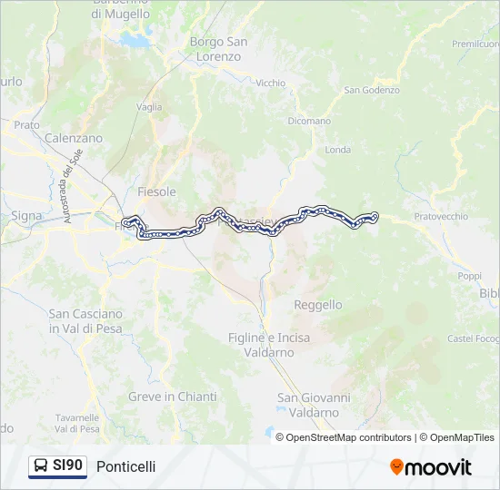SI90 Bus Line Map