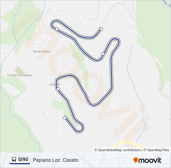 SI90 bus Line Map