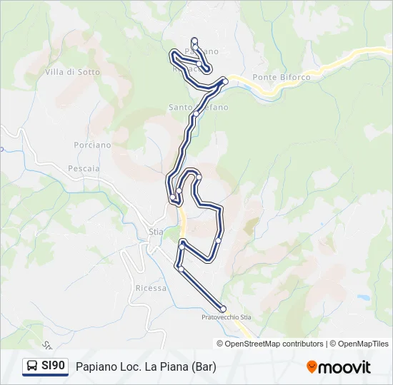 SI90 Bus Line Map