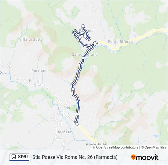 SI90 Bus Line Map