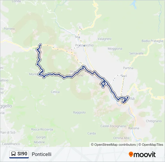 SI90 Bus Line Map