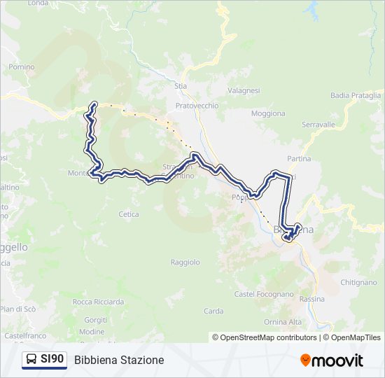 SI90 bus Line Map