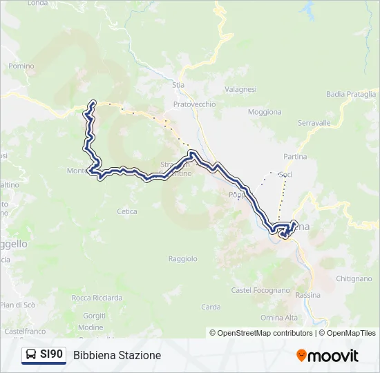 SI90 Bus Line Map