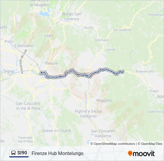 SI90 Bus Line Map