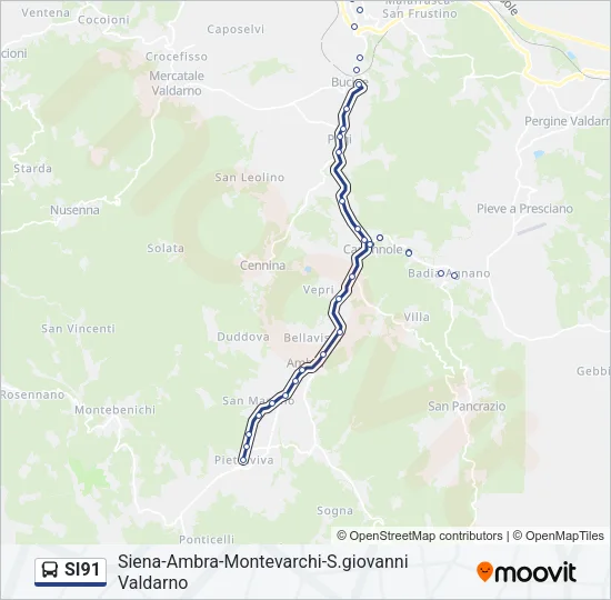 SI91 Bus Line Map