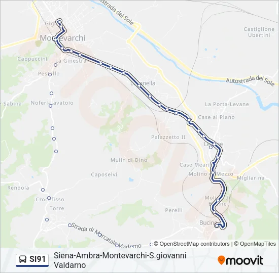 SI91 Bus Line Map