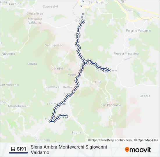 SI91 Bus Line Map