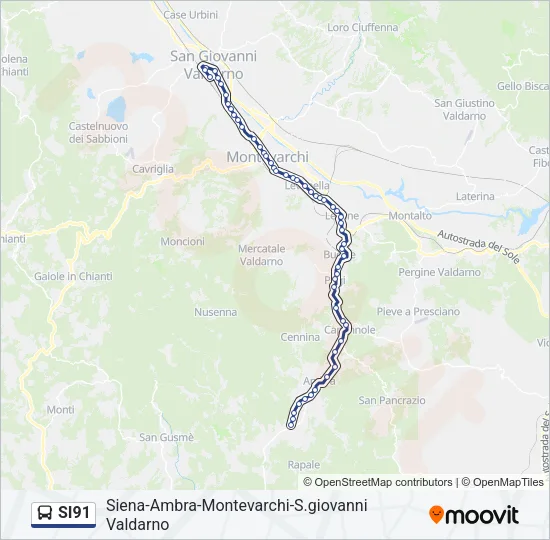 SI91 Bus Line Map