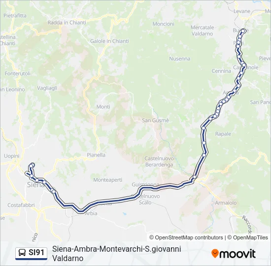 SI91 Bus Line Map