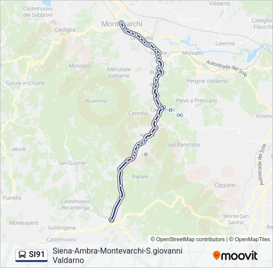 SI91 Bus Line Map