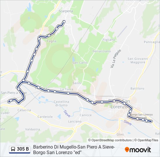 305 B Route: Schedules, Stops & Maps - Scarperia (Updated)