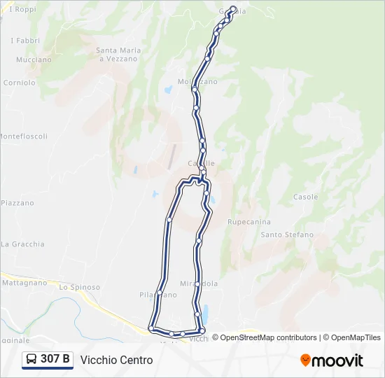 307 B Bus Line Map