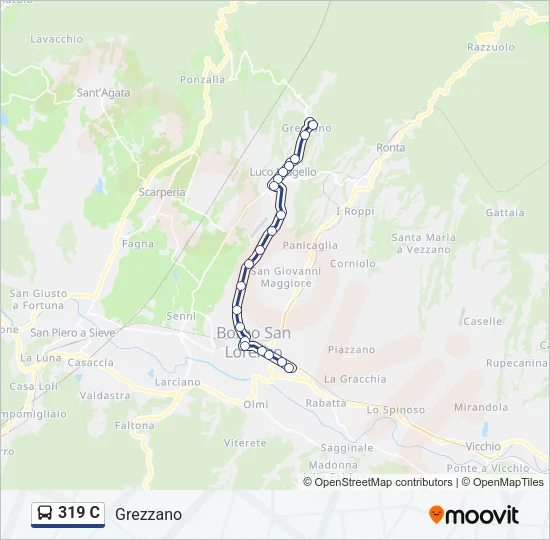 319 C Bus Line Map