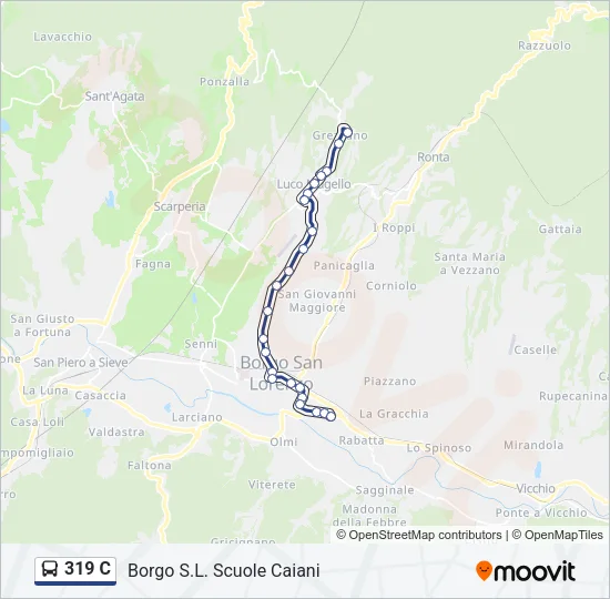 319 C Bus Line Map