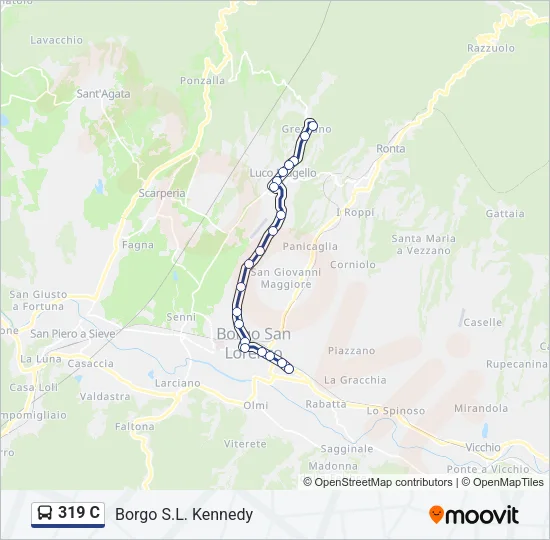 319 C Bus Line Map