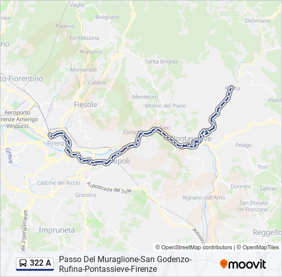 322 A bus Line Map