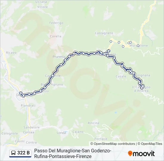 322 B Bus Line Map
