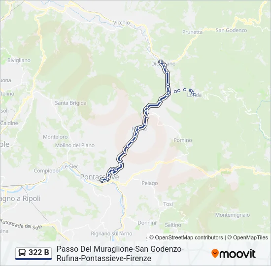 322 B Bus Line Map