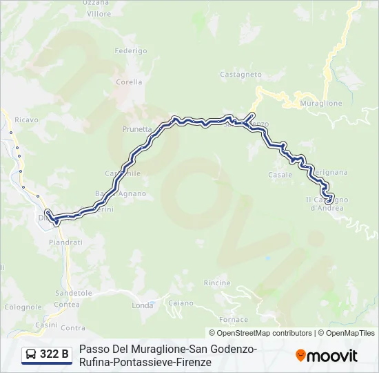322 B Bus Line Map