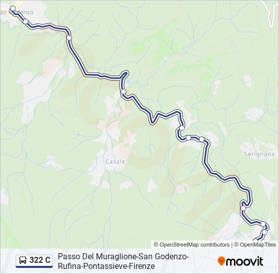 322 C bus Line Map