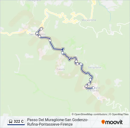 322 C Bus Line Map