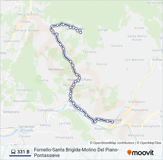 331 B Bus Line Map