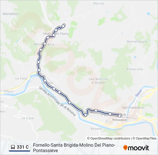331 C Bus Line Map