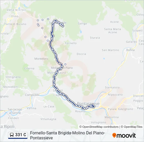 331 C Bus Line Map