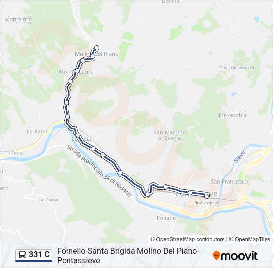 331 C Bus Line Map