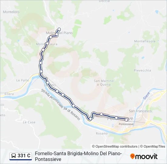 331 C Bus Line Map