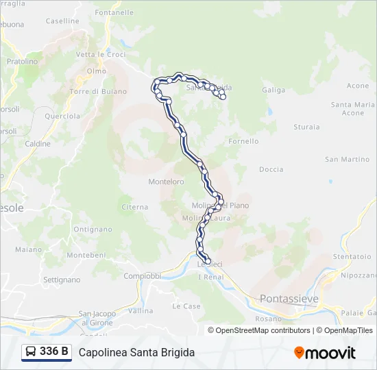 336 B Bus Line Map
