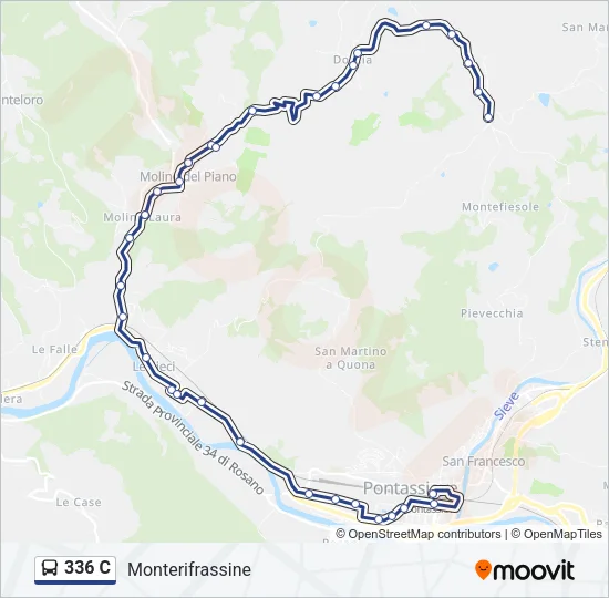 336 C Bus Line Map